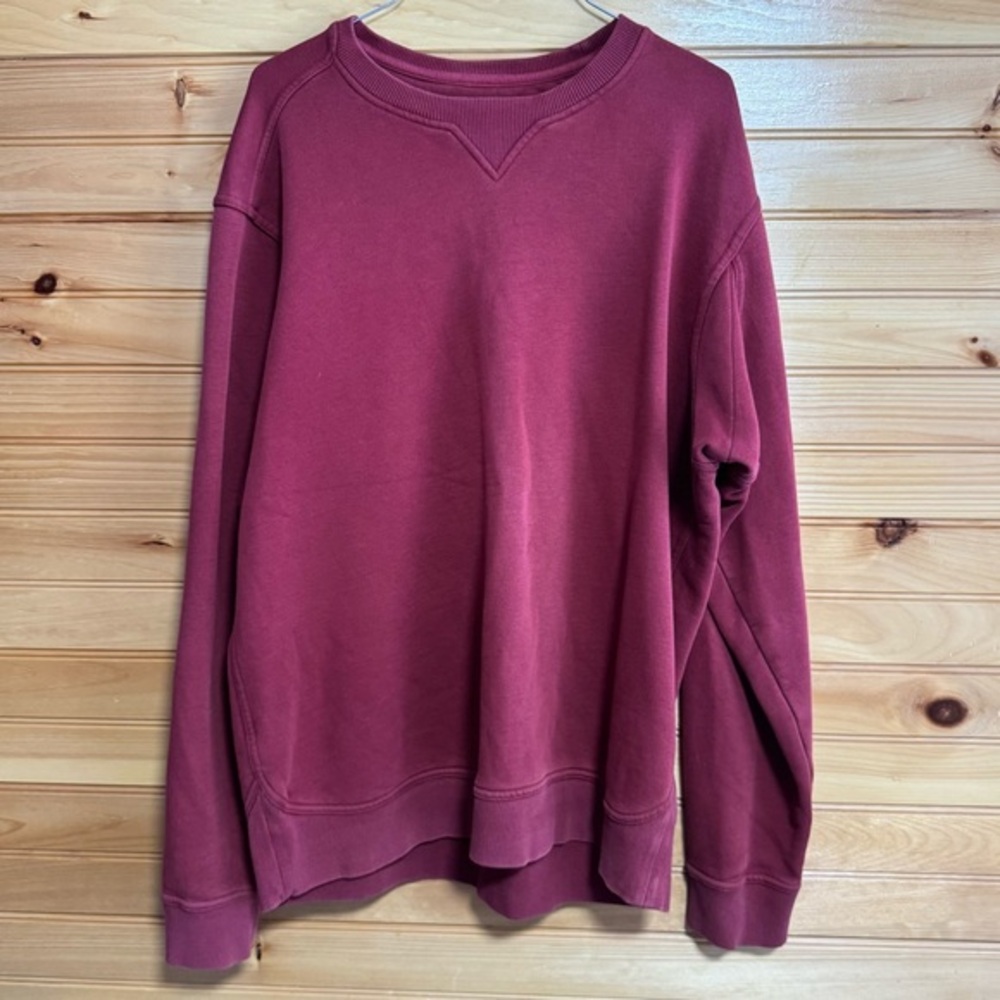 Duluth Trading Co Men's Maroon Crewneck Sweatshirt Large